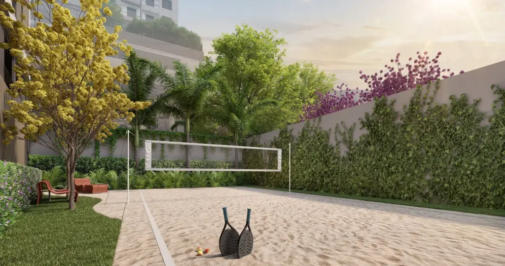 Beach Tennis Coberto Do The Palace Royal, Perspectiva Ilustrada